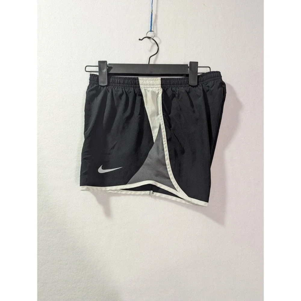 Nike Women's Tempo Track Running Shorts Size Small Black Gray Trim Liner Removed